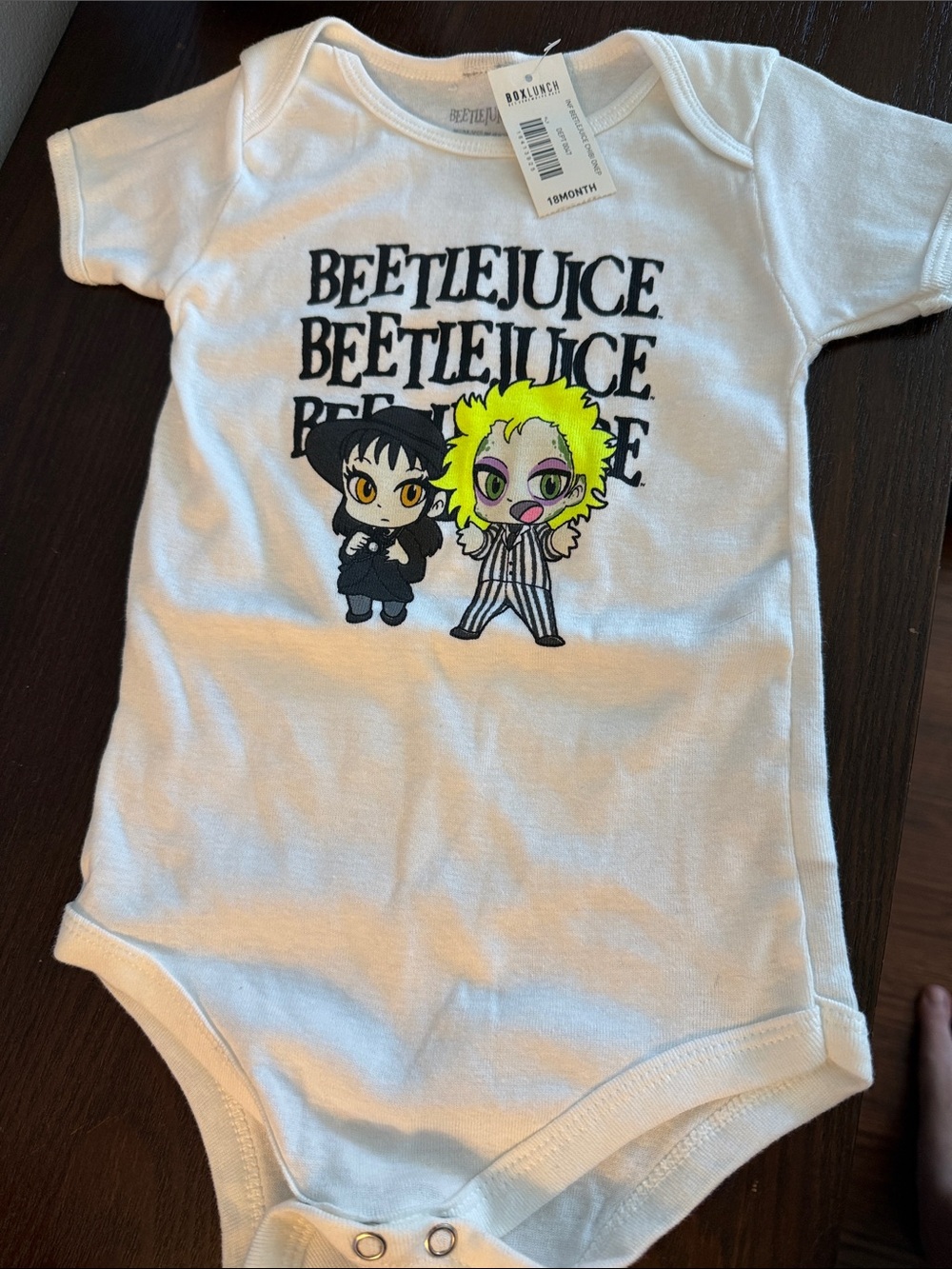 Beetlejuice Graphic White Baby One-Piece Bodysuit